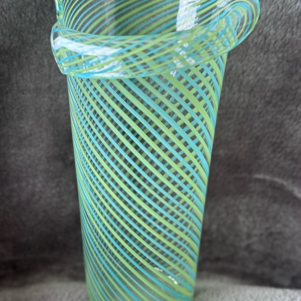 Possible Murano glass, striped Glass Vase